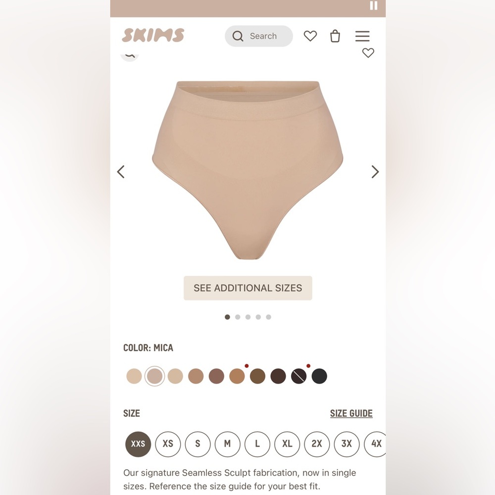 Skims seamless sculpt mid waist thong